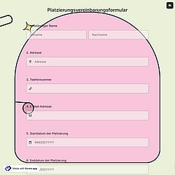 Platzierungsvereinbarungsformular
