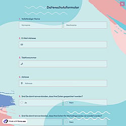 Datenschutzformular