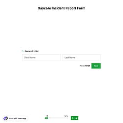 Daycare Incident Report Form