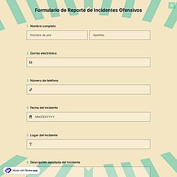Formulario de Reporte de Incidentes Ofensivos