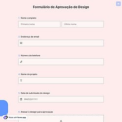 Formulário de Aprovação de Design
