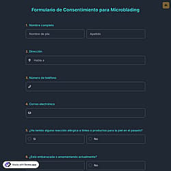 Formulario de Consentimiento para Microblading