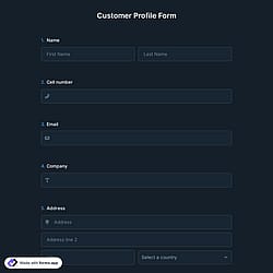 Customer Profile Form