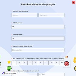 Produktzufriedenheitsfragebogen
