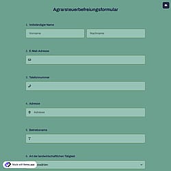 Agrarsteuerbefreiungsformular