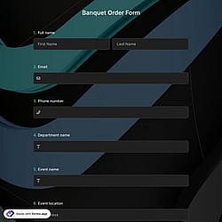 Banquet Order Form