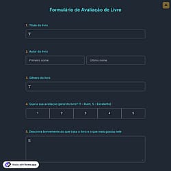 Formulário de Avaliação de Livro