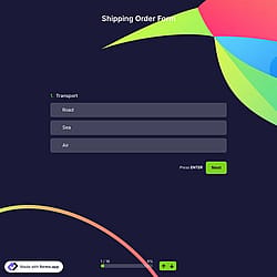 Shipping Order Form