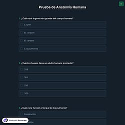 Prueba de Anatomía Humana