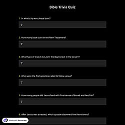 Bible Trivia Quiz