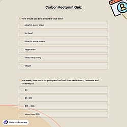 Carbon Footprint Quiz