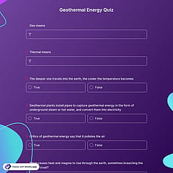 Geothermal Energy Quiz