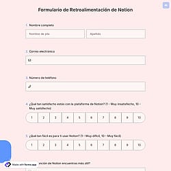 Formulario de Retroalimentación de Notion