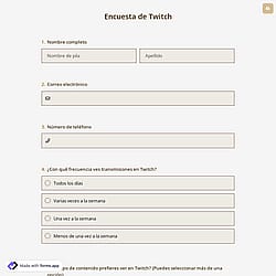 Encuesta de Twitch