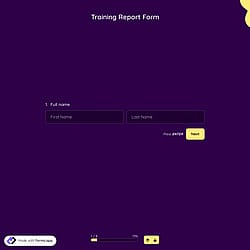 Training Report Form