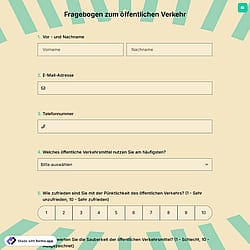 Fragebogen zum öffentlichen Verkehr