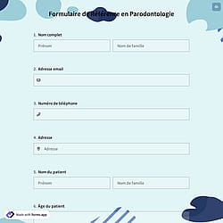 Formulaire de Référence en Parodontologie