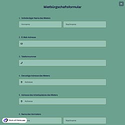 Mietbürgschaftsformular