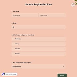 Seminar Registration Form