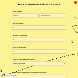Formulaire de Demande de Fonctionnalité