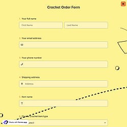 Online Crochet Order Form