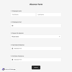 Absence Form