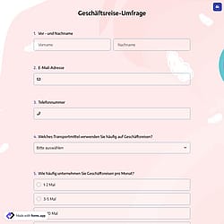 Geschäftsreise-Umfrage