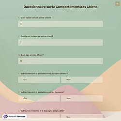 Questionnaire sur le Comportement des Chiens