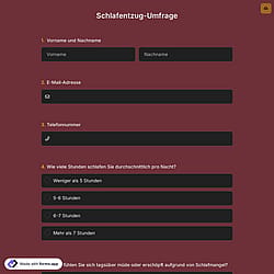 Schlafentzug-Umfrage