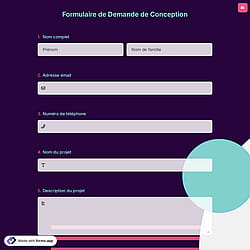 Formulaire de Demande de Conception