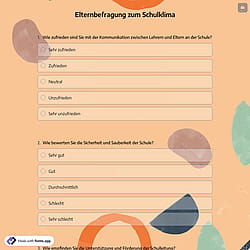 Elternbefragung zum Schulklima