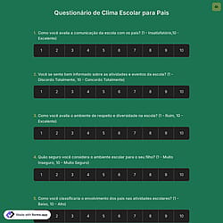 Questionário de Clima Escolar para Pais