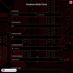 Hardware Order Form