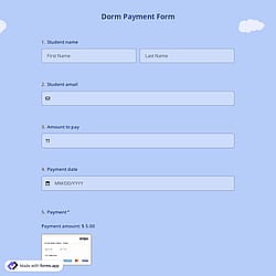 Dorm Payment Form