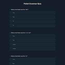 Polish Grammar Quiz