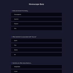 Horoscope Quiz