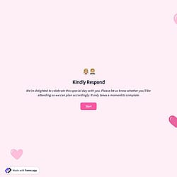 Wedding RSVP Form 