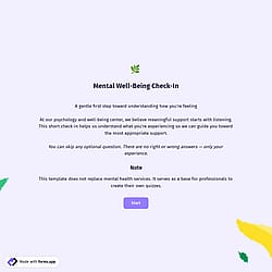 Mental Health Quiz