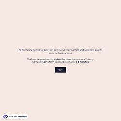 Non Conformity Report Form