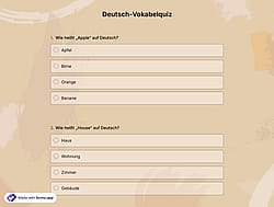 Vokabelquiz Deutsch