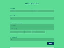 Formularvorlage zur Adressaktualisierung