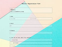 Webinar Registration Form Template