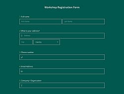 Workshop Registration Form Template