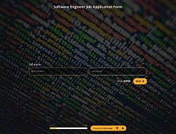 Software Engineer Job Application Form Template