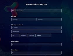 Association Membership Form Template