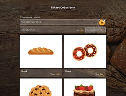 Vorlage für ein Bäckerei-Bestellformular