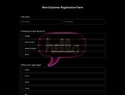 New Customer Registration Form Template