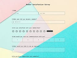 Plantilla de Encuesta de Satisfacción de Miembros