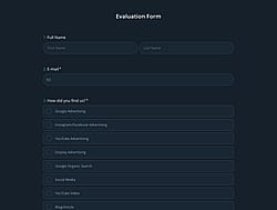 Evaluation Form Template