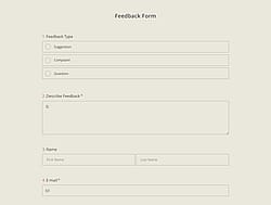 Feedback Form Template